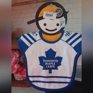 Little Sports Toronto Maple Leafs Baby Hockey Bib Set of 2 *New